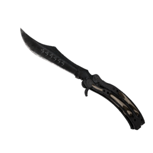 ★ Butterfly Knife | Black Laminate (Battle-Scarred)